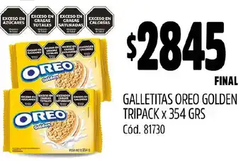 Supermercados Yaguar Galletitas oreo golden tripack oferta