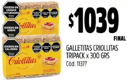 Supermercados Yaguar Criollitas galletitas tripack oferta