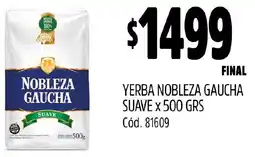 Supermercados Yaguar Nobleza gaucha yerba suave oferta