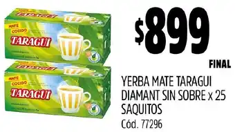 Supermercados Yaguar Taragui yerba mate diamant sin sobre oferta