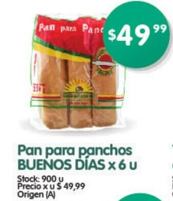 Supermercados Buenos Días Pan Para Panchos Buenos Días x 6 u oferta