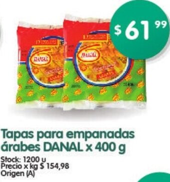 Supermercados Buenos Días Tapas Para Empanadas Árabes Danal x 400 g oferta