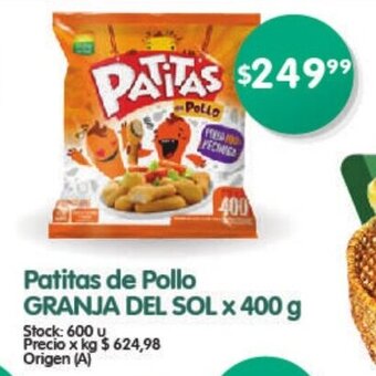 Supermercados Buenos Días Patitas de Pollo Granja Del Sol x 400 g oferta