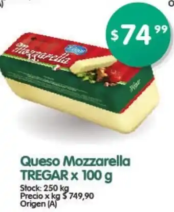 Supermercados Buenos Días Queso Mozzarella Tregar x 100 g oferta