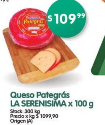 Supermercados Buenos Días Queso Pategrás La Serenisima x 100 g oferta