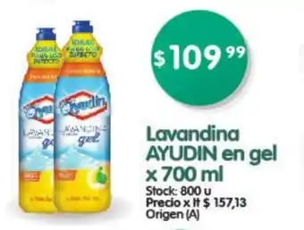 Supermercados Buenos Días Lavandina Ayudin En Gel x 700 ml oferta