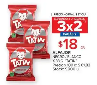 Carrefour Tatin Alfajor Negro/Blanco x 33 g oferta