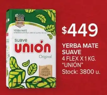 Carrefour Unión Yerba Mate Suave 4 Flex 1 kg oferta