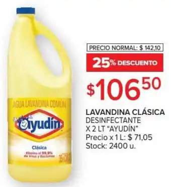 Carrefour Ayudín Lavandina Clásica Desinfectante x 2 Lt oferta