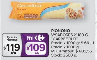 Carrefour Carrefour Pionono V/Sabores x 180 g oferta