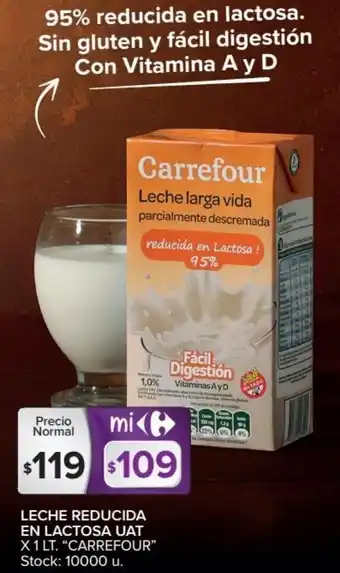 Carrefour Carrefour Leche Reducida En Lactosa Uat x 1 Lt oferta