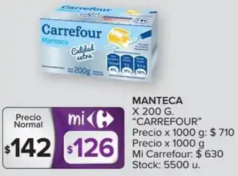 Carrefour Carrefour Manteca x 200 g oferta