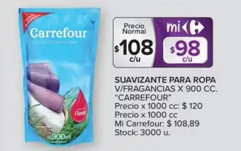 Carrefour Carrefour Suavizante Para Ropa V/Fragancias x 900 cc oferta