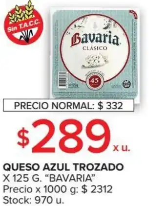 Carrefour Bavaria Queso Azul Trozado x 125 g oferta