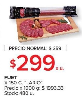 Carrefour Lario Fuet x 150 g oferta