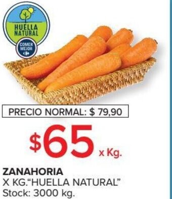 Carrefour Huella Natural Zanahoria x Kg. oferta
