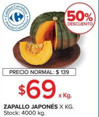 Carrefour Zapallo Japonés x kg oferta