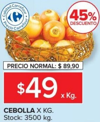 Carrefour Cebolla x Kg oferta