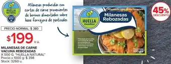 Carrefour Huella Natural Milanesas de Carne Vacuna Rebozadas x 500 g oferta