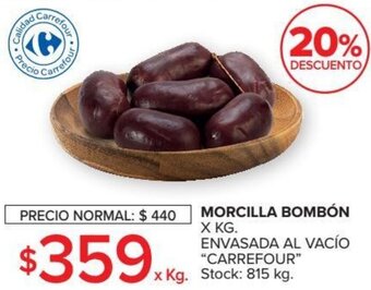 Carrefour Carrefour Morcilla Bombón x Kg oferta