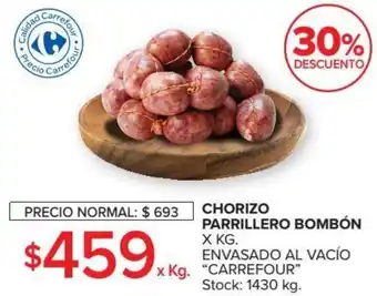 Carrefour Carrefour Chorizo Parrillero Bombón x Kg oferta