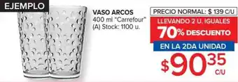 Carrefour Carrefour Vaso Arcos 400 ml oferta