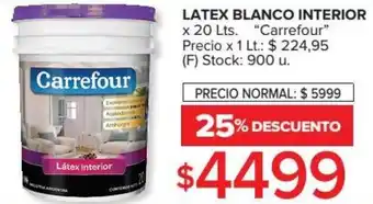 Carrefour Carrefour Latex Blanco Interior x 20 Lts oferta