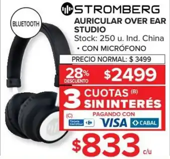 Carrefour Stromberg Auricular Over Ear Studio 3 Cuotas Sin Interés oferta