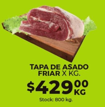 Supermercados Tadicor Tapa de Asado Friar x Kg oferta