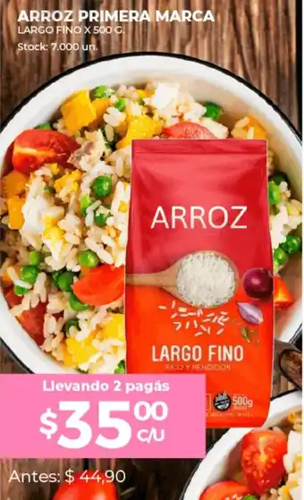 Supermercados Tadicor Arroz Primera Marca Largo Fino x 500 g oferta