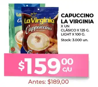Supermercados Tadicor Capuccino La Virginia x Un oferta