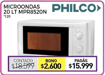La Anonima Philco Microondas 20 LT MPR8520N oferta