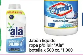 La Anonima "Ala" Jabón líquido ropa p/diluir botella x 500cc oferta