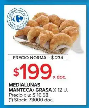 Carrefour Market Medialunas Manteca / Grasa x 12u oferta