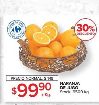 Carrefour Market Naranja De Jugo x kg oferta