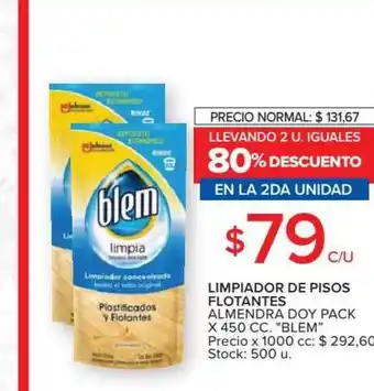 Carrefour Market "Blem" Limpiador De Pisos Flotantes Almendra Doy Pack x 450cc oferta