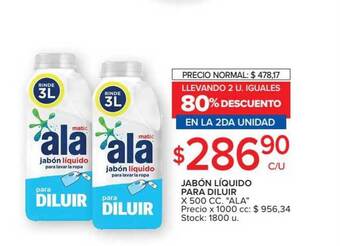 Carrefour Market "Ala" Jabón Líquido Para Diluir x 500cc. oferta