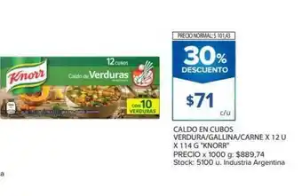 Carrefour Market Caldo En Cubos Verdura/Gallina/Carne x 12u x 114g oferta