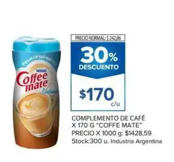 Carrefour Market "Coffee Mate" Complemento De Café x 170g oferta