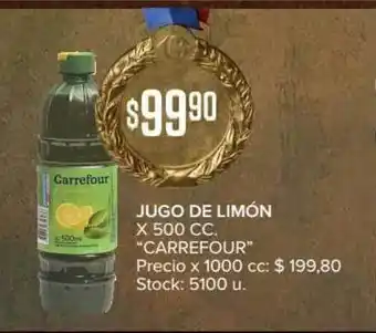 Carrefour Carrefour Jugo De Limón x 500cc oferta