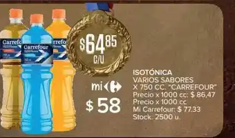 Carrefour Carrefour Isotónica Varios Sabores x 750cc oferta