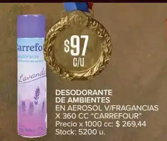 Carrefour Carrefour Desodorante De Ambientes En Aerosol V / Fragancias x 360cc oferta
