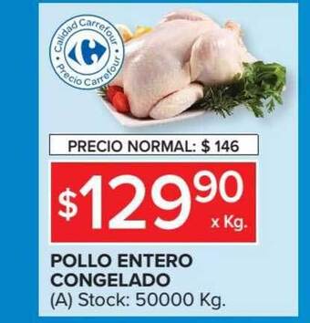 Carrefour Market Pollo Entero Congelado x kg oferta