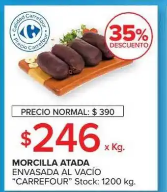 Carrefour Market Envasada Al Vacío Morcilla Atada x kg oferta
