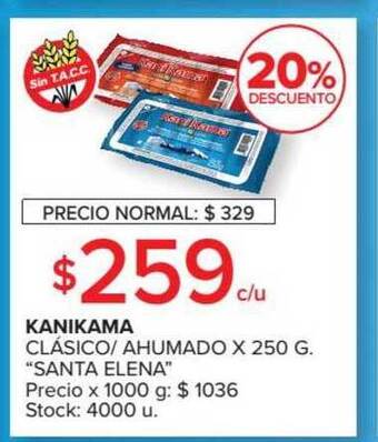 "Santa Elena" Kanikama Clásico / Ahumado x 250g