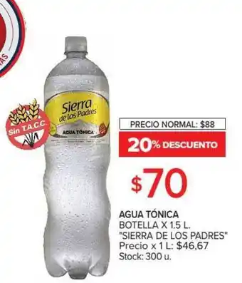 Carrefour Market "Sierra De Los Padres" Agua Tónica Botella x 1.5l oferta