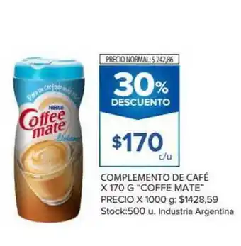Carrefour "Coffee Mate" Complemento De Café x 170g oferta