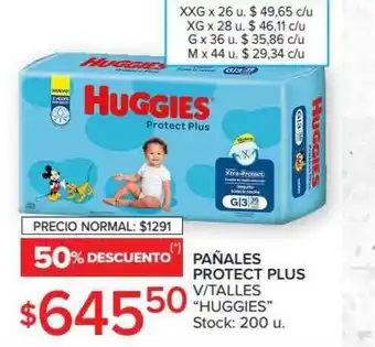 Carrefour Huggies Pañales Protect Plus V / Talles oferta
