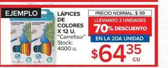 Carrefour Carrefour Lápices De Colores x 12u oferta