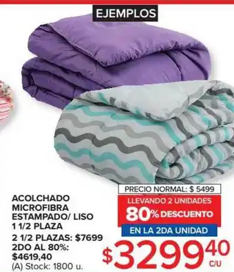 Carrefour Acolchado Microfibra Estampado / Liso oferta